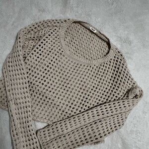 Women's Beige Knit Sweater